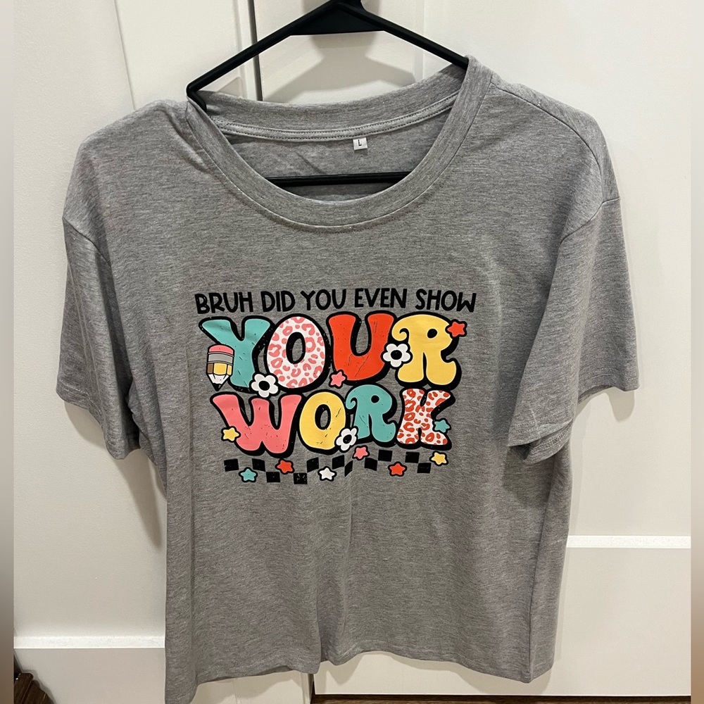 Graphic Gray T-Shirt with Colorful Print